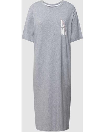DKNY Nachthemd mit Eingrifftaschen - Grau