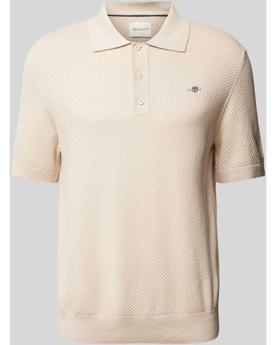 GANT Regular Fit Poloshirt mit Label-Stitching - Natur