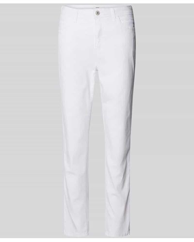 Brax Slim Fit Jeans mit Knopfverschluss Modell 'MARY' - Weiß