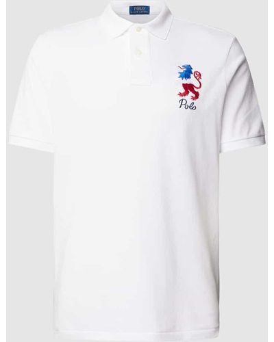 Polo Ralph Lauren Poloshirt mit Logo-Stitching - Weiß
