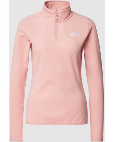 The North Face Sweatshirt Met Labelstitching - Roze