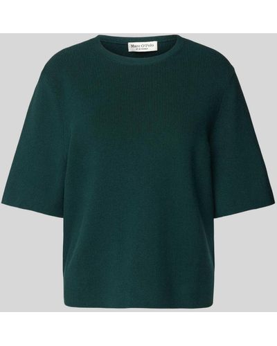Marc O' Polo Strickshirt mit Rundhalsausschnitt - Grün