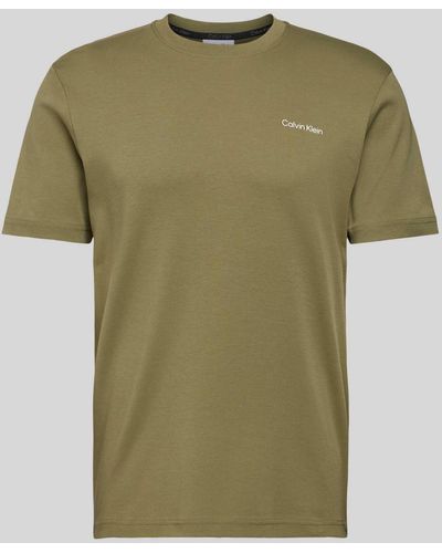 Calvin Klein T-Shirt mit Label-Print - Grün