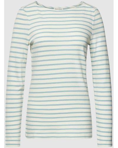 Marc O' Polo Longsleeve mit Streifenmuster - Blau