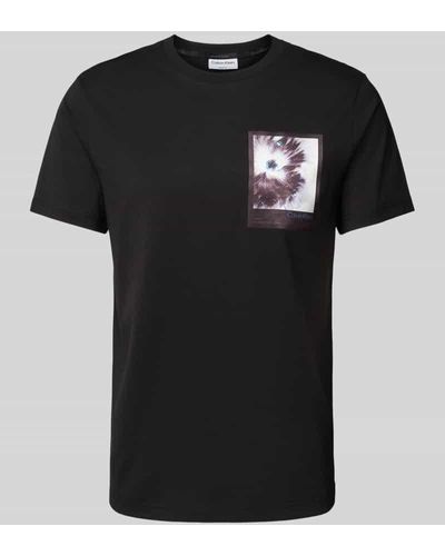 Calvin Klein T-Shirt mit Motiv-Print - Schwarz