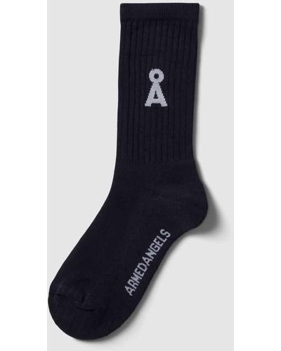 ARMEDANGELS Socken mit Label-Detail Modell 'SAAMU' - Blau