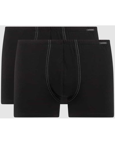 Schiesser Trunks mit Stretch-Anteil im 2er-Pack - Schwarz