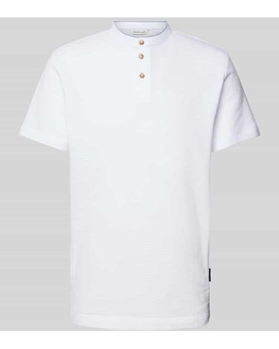 Tom Tailor Regular Fit Poloshirt mit Strukturmuster - Weiß