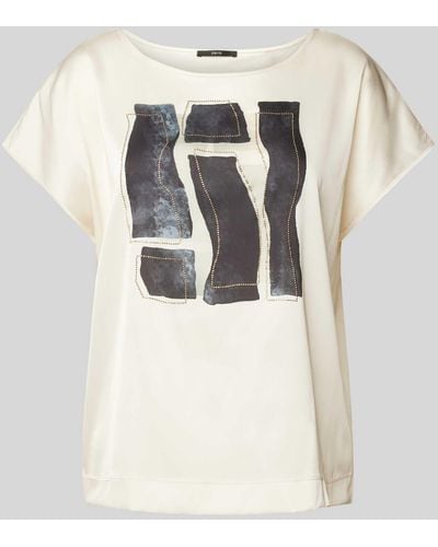 Zero T-shirt Met Ronde Hals - Naturel