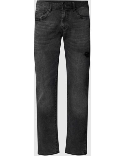 Armani Exchange Slim Fit Jeans Met Logostitching - Zwart