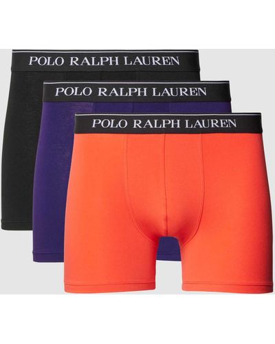 Polo Ralph Lauren Trunks mit elastischem Logo-Bund im 3er-Pack - Orange