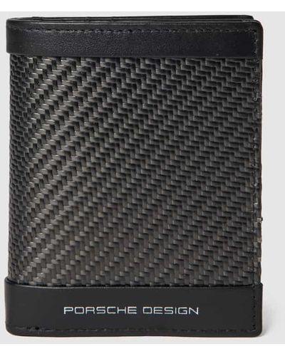 Porsche Design Portemonnaie mit Label-Detail - Schwarz