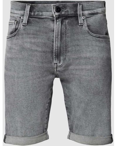 G-Star RAW Slim Fit Jeansshorts im 5-Pocket-Design - Grau