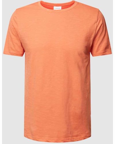 Lindbergh T-Shirt mit Rundhalsausschnitt - Orange