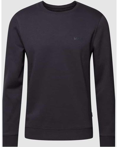 Blend Sweatshirt mit Label-Design Modell 'Downton' - Blau