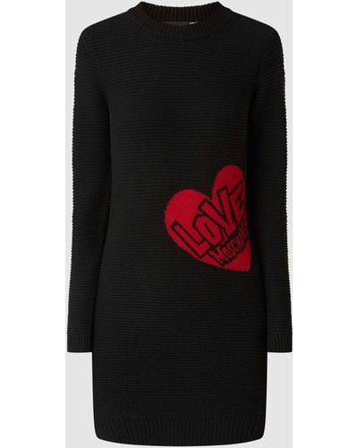 Love Moschino Kleid aus Wollmischung - Schwarz
