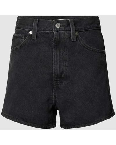Levi's High Waist Jeansshorts im 5-Pocket-Design - Schwarz