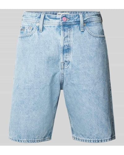 Jack & Jones Baggy Fit Jeansshorts im 5-Pocket-Design Modell 'ALEX' - Blau