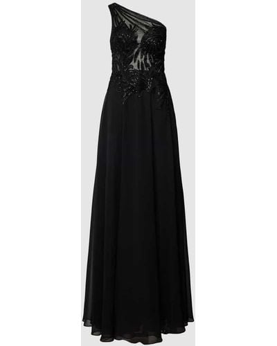Luxuar Abendkleid mit One-Shoulder-Träger - Schwarz