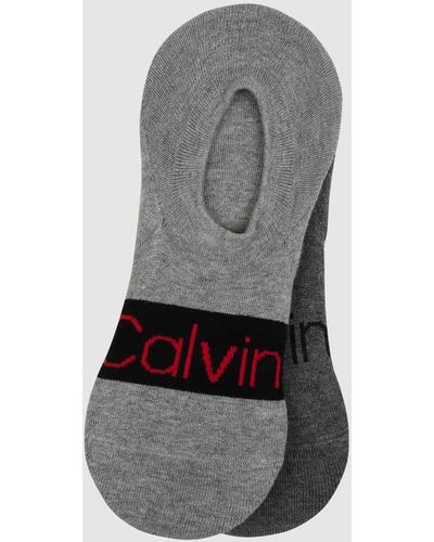 Calvin Klein Füßlinge mit Stretch-Anteil im 2er-Pack - Grau