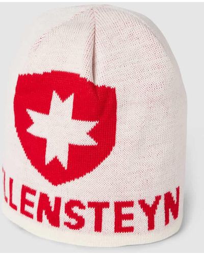 Wellensteyn Mütze mit Label-Schriftzug - Rot