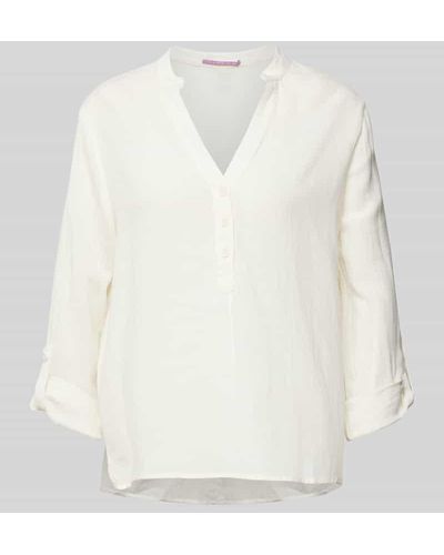 QS Bluse mit regulierbarer Ärmellänge - Weiß