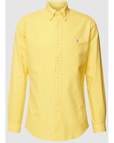 Polo Ralph Lauren Custom Fit Freizeithemd mit Button-Down-Kragen - Gelb