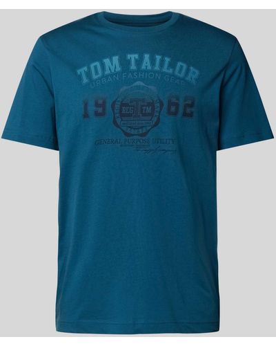 Tom Tailor T-shirt Met Ronde Hals - Blauw