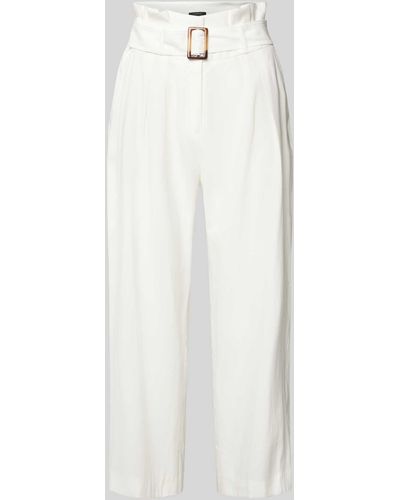 Comma, Straight Leg Anzughose mit Bundfalten - Weiß