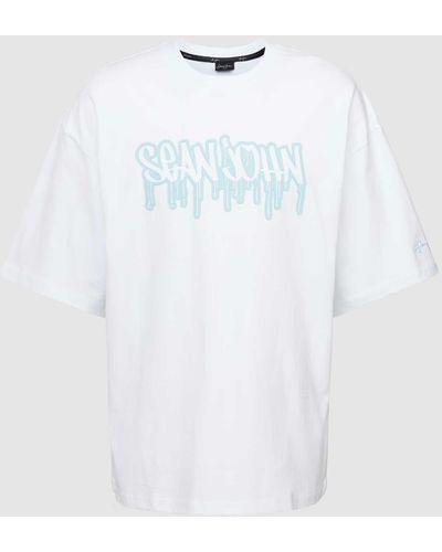 Sean John T-Shirt aus reiner Baumwolle mit Label-Detail - Weiß