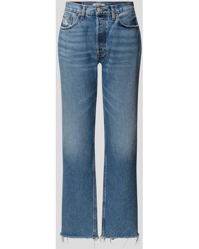 RE/DONE High Waist Relaxed Fit Jeans - Blau