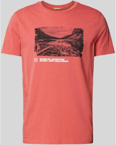 Camel Active T-Shirt mit Label-Print - Pink