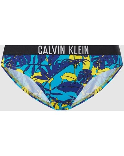 Calvin Klein PLUS SIZE Bikini-Hose mit Logo-Bund - Blau