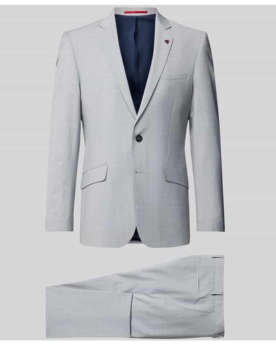 Roy Robson Slim Fit Anzug mit Pattentaschen - Grau