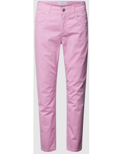ANGELS Slim Fit Hose mit Knopfverschluss Modell 'ORNELLA' - Pink