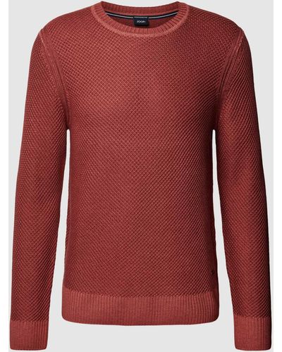 Joop! Gebreide Pullover Van Scheerwol - Rood