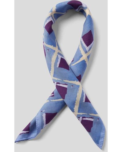 Lardini Schal mit grafischem Allover-Muster - Blau