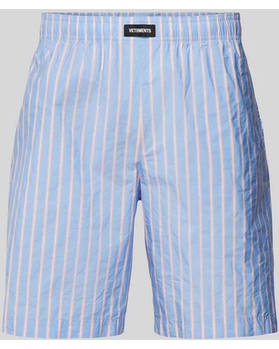 Vetements Shorts mit Streifenmuster - Blau