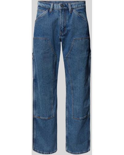 Levi's Regular Fit Jeans mit verstärktem Kniebereich Modell 'WORKWEAR' - Blau