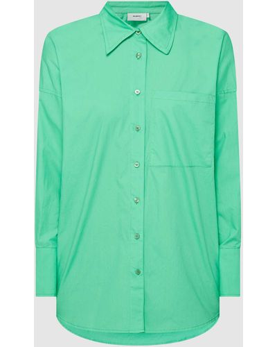 Moves Oversized Bluse aus Baumwolle Modell 'Elanu' - Grün