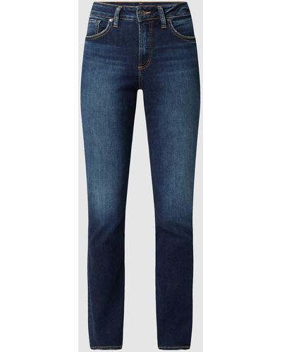 Silver Jeans Co. Curvy Fit High Rise Jeans mit Stretch-Anteil Modell 'Avery' - Blau