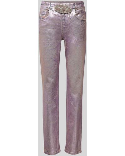 DIESEL Jeans im schimmernden Design - Pink
