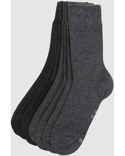 S.oliver Socken mit elastischem Rippenbündchen im 6er-Pack - Schwarz