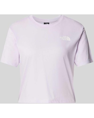 The North Face Cropped T-Shirt mit Label-Print - Pink