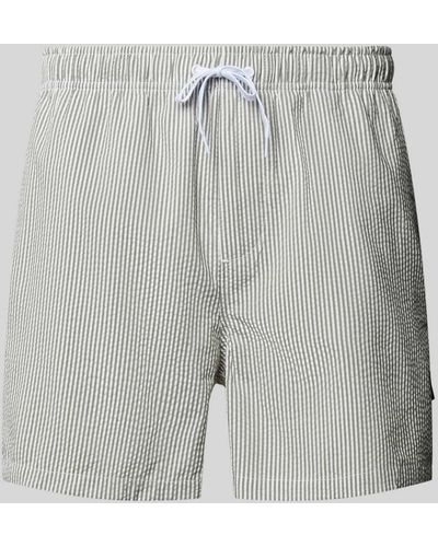 Only & Sons Badehose mit Strukturmuster Modell 'TED' - Grau