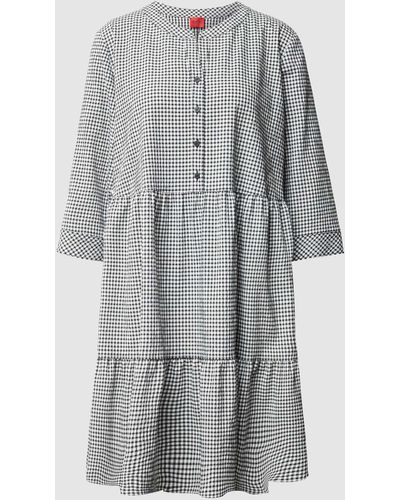 HUGO Mini-jurk Met Vichy-ruit - Grijs