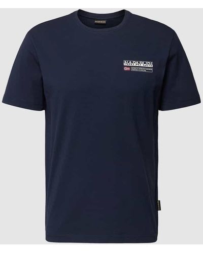 Napapijri T-Shirt mit Label-Print Modell 'KASBA' - Blau