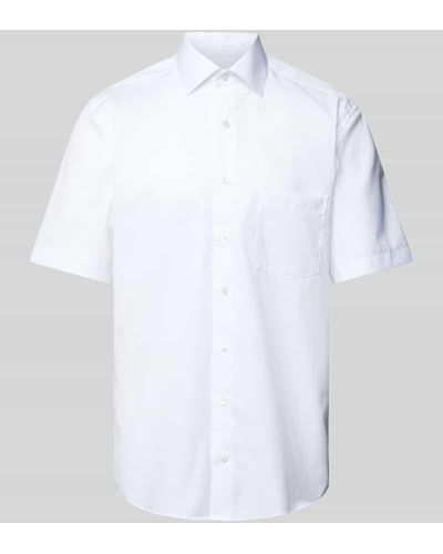 Eterna Modern Fit Business-Hemd mit Brusttasche - Weiß
