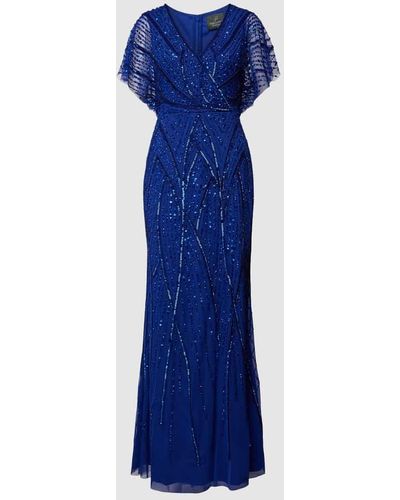 Adrianna Papell Abendkleid mit Paillettenbesatz - Blau