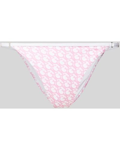 Guess Bikini-Hose mit Allover-Logo-Print - Pink